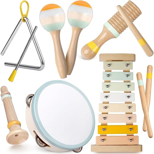 Baby Musical Instruments - Montessori Wooden Toys for Toddlers Sensory