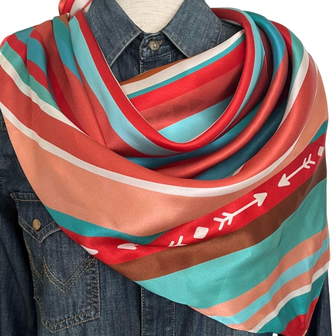 Premium 100% Silk Scarf Wild Rags for Men & Women - Cowboy Rag Bandana Western Neckerchief Fashion Scarves