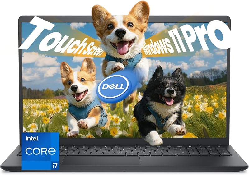 Dell 15 Touchscreen Laptop DC15250 for Business & Student, Intel Core i7-1355u(up to 5.0 GHz), 15.6" FHD IPS, Windows 11 Pro, Copilot AI, WiFi 6 & BT(16GB RAM | 1TB SSD)