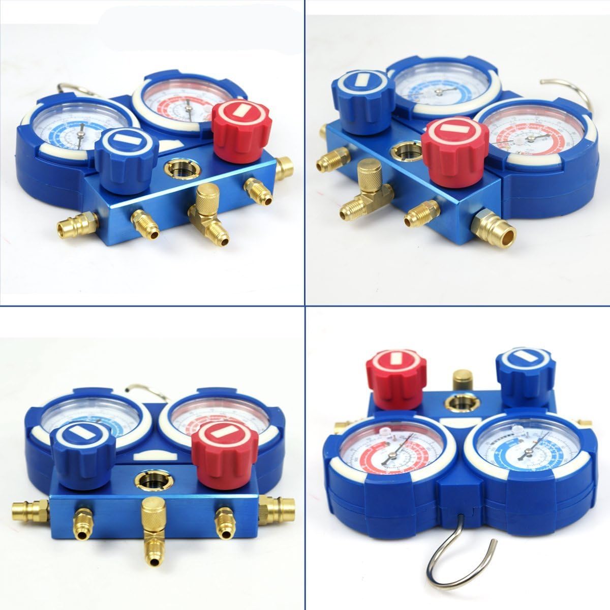 3.5 CFM Electric Single-Stage Rotary Vane Deep Vacuum Pump 1/4HP HVAC A/C Refrigeration Kit AC Manifold Gauge Bundle Kit R134a (3.5 CFM + Manifold Gauge)