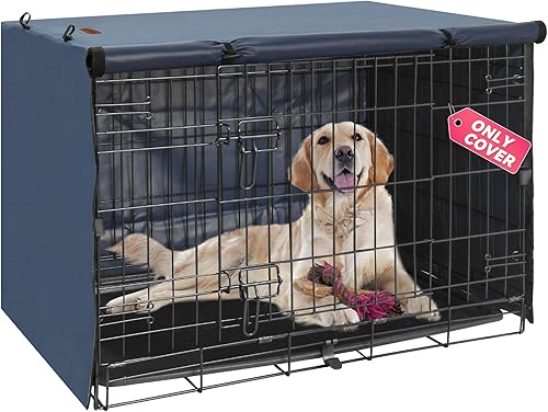 Funda para Caja de Perro - Fundas para Perrera Compatibles con Caja de Perro de 36 Pulgadas, Poliéster de Doble Puerta para Jaula de Cachorro con
