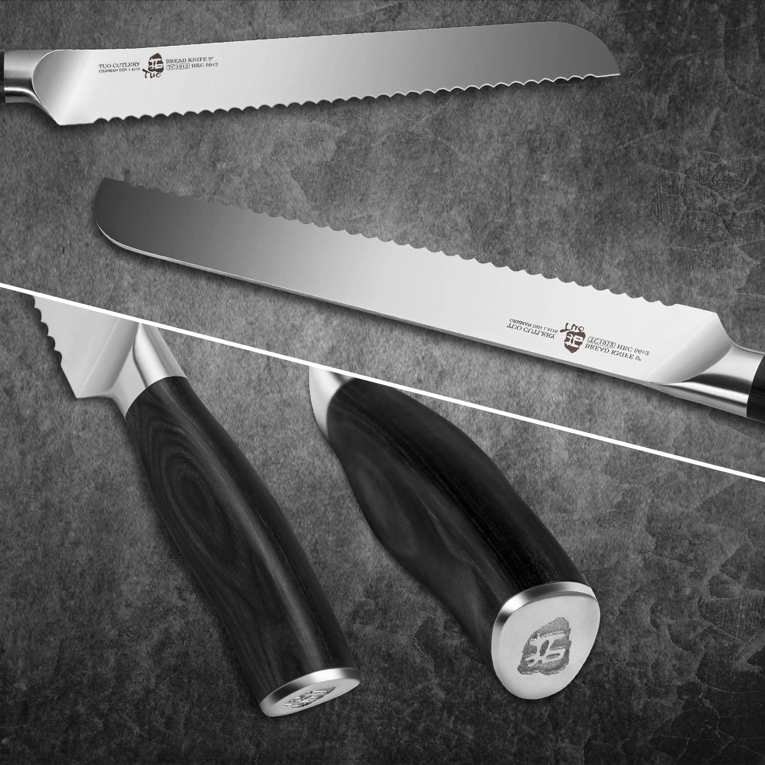 Snapklik.com : TUO Bread Knife, 9 Inch Serrated Bread For Slicing Cake ...