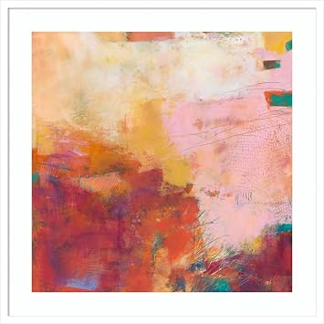 Amanti Art Framed Wall Art Print 33x33 Apricity V by Sue Jachimiec, Abstract Wall Art, Modern Contemporary Decor, Large Poster Painting Artwork for Living Room, Bedroom, Bathroom, Kitchen, Office or