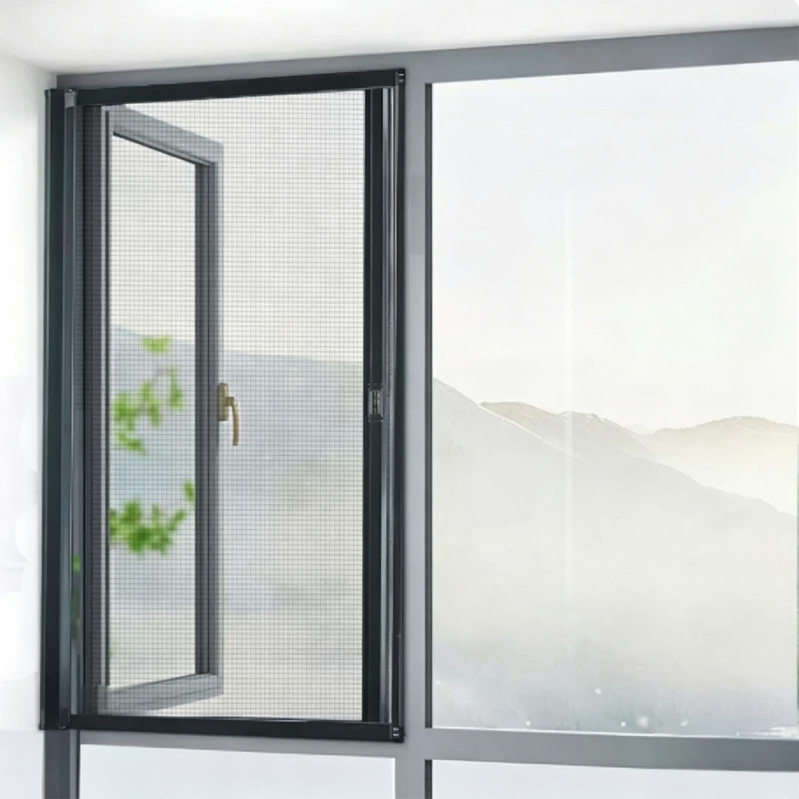 Kit De Marco De Ventana De Aluminio Y Malla Mosquitera A Medida