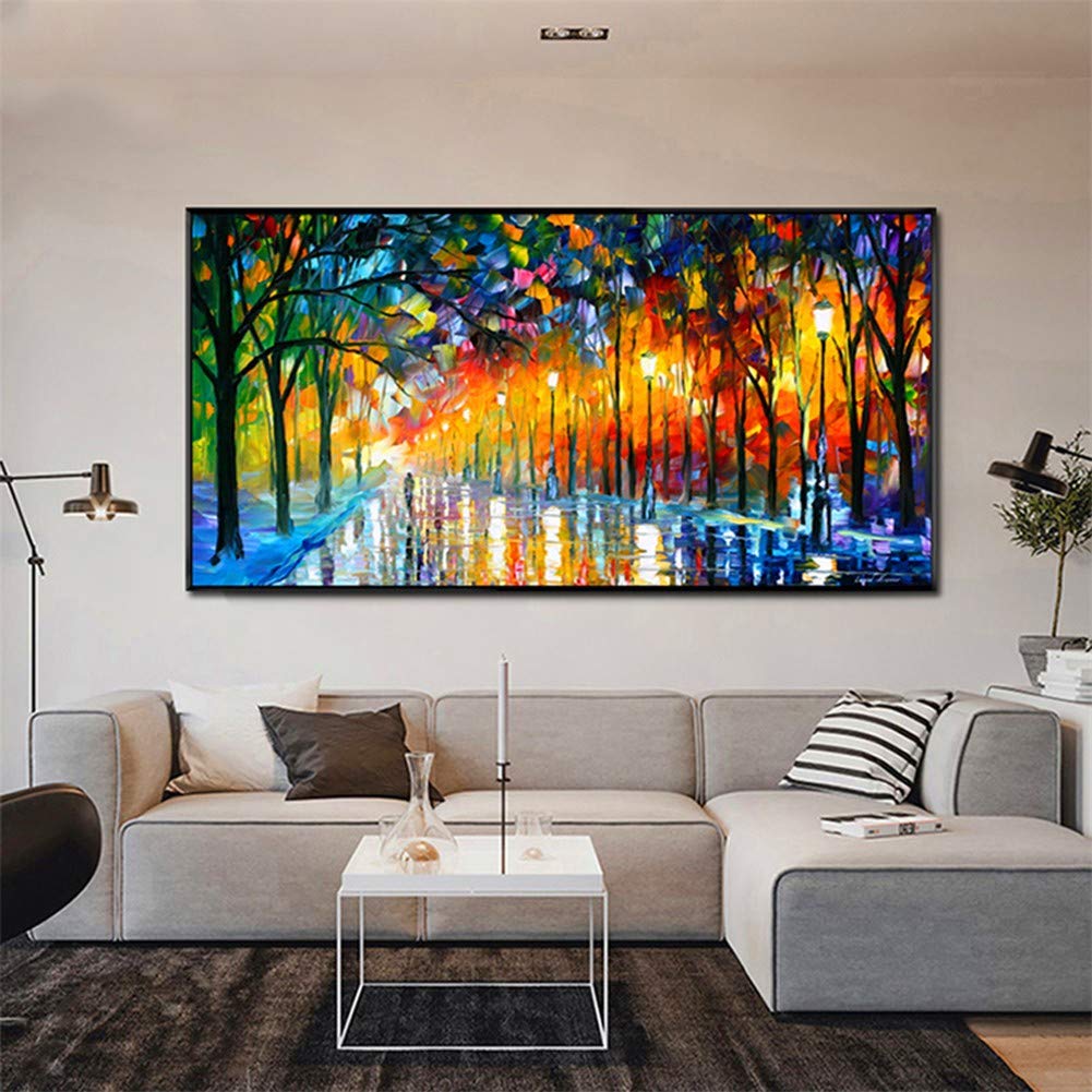 N / A 5D "zrób to sam" malarstwo diamentowe dla dorosłych, kompletny krajobraz 60 x 120 cm, diamentowy obraz, kryształ, stras, haft krzyżykowy, zestaw do haftu, duży diament, sztuka, rzemiosło artystyczne, dekoracja ścienna