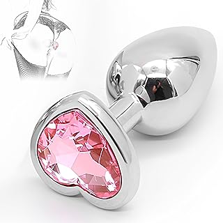Portable Heart Shaped Stainless Steel Anales Training Plug for Indoor Outdoor Play Adult Butt Relaxing Toy for Men Women Game Sunglasses - 4CATg