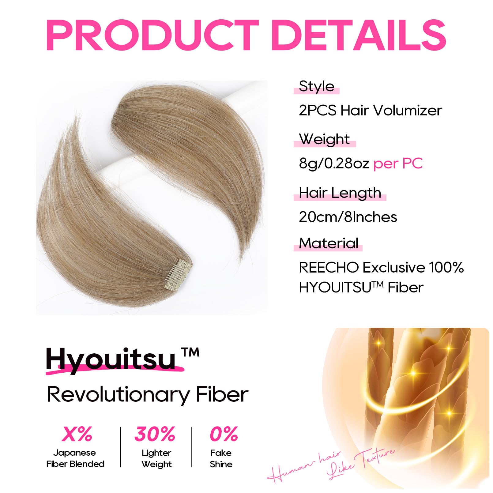 REECHO Clip in Hair Volumizer - Image 2