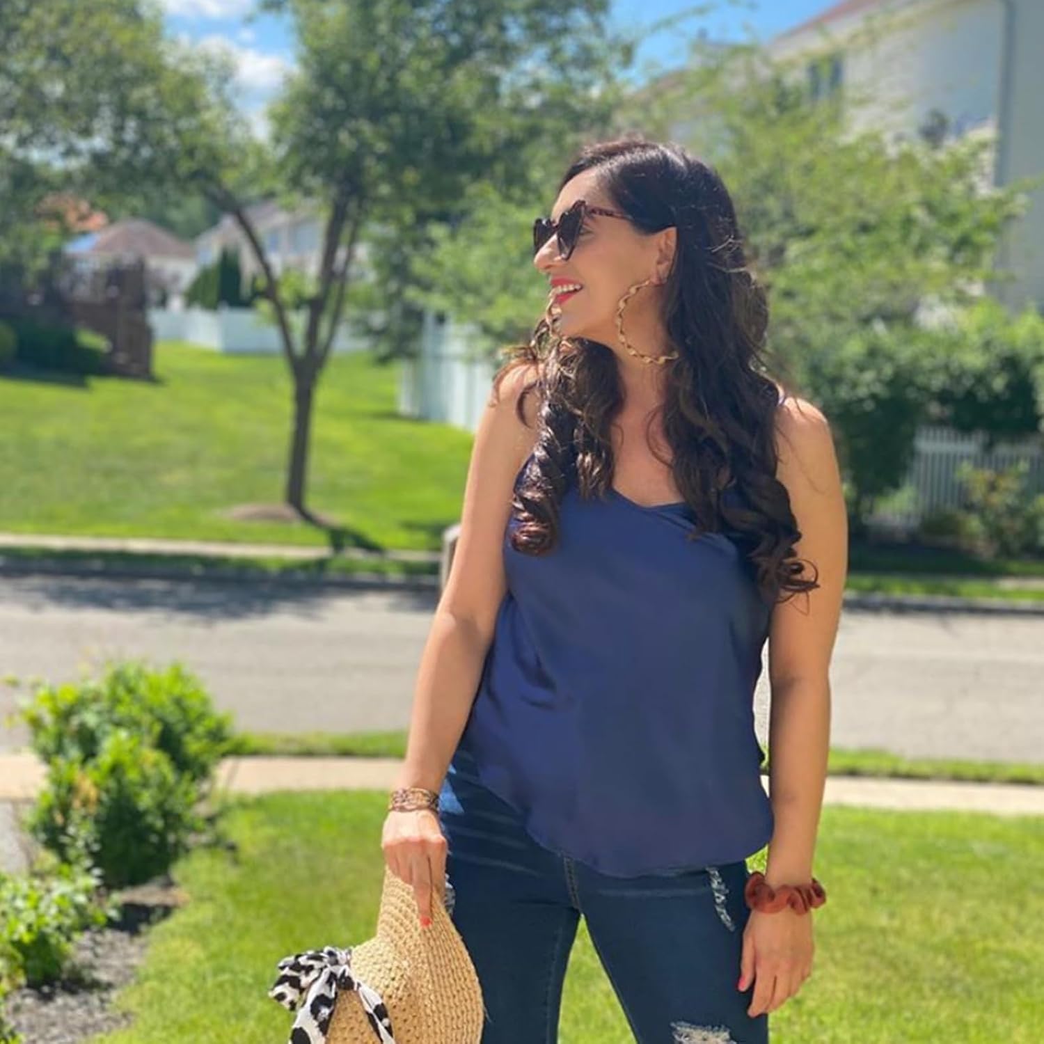 Fishers Finery Women's 100% Pure Mulberry Silk Camisole with Adjustable Straps - Improved FIT - Image 5