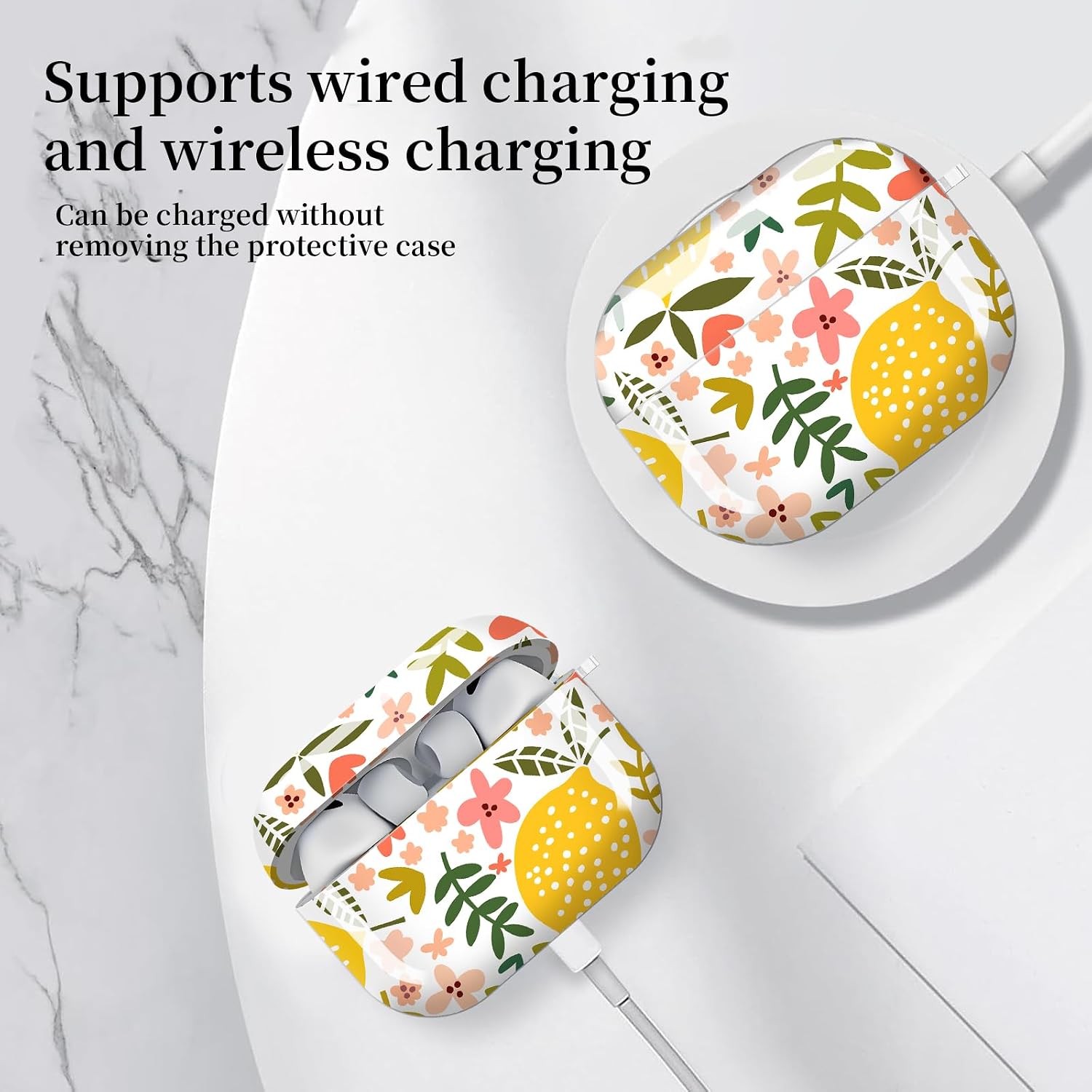 for AirPods Pro 3 Case (2025) Cute Soft Cover(Golden Lemon) image 5