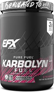 EFX Sports Karbolyn Fuel | Fast-Absorbing Carbohydrate Powder | Carb Load, Sustained Energy, Quick Recovery | Stimulant Free | 18 Servings (Strawberry)