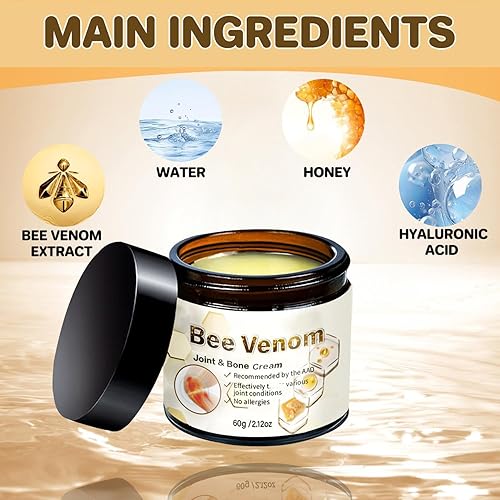 Miniatura 4 de ArthroEase - Crema de veneno de abeja para la artritis, crema calmante de veneno de abeja para articulaciones y músculos, crema profesional de