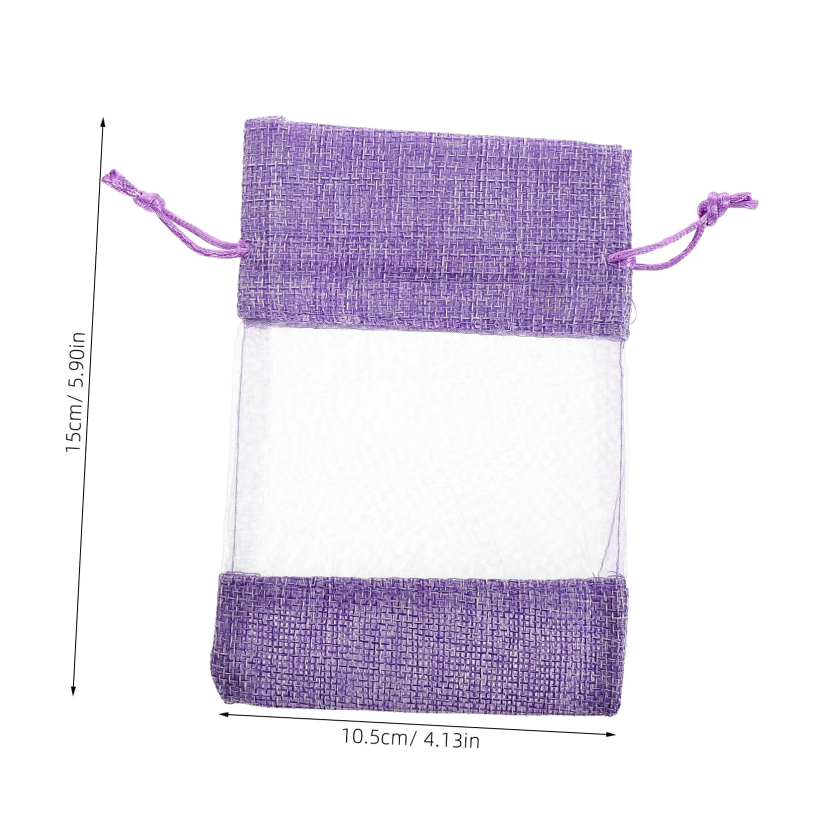 VINTORKY 10pcs Decorative Lavender Pouches Empty Sachet Bags Drawstring for Jewelry Coins Spices 10x14CM