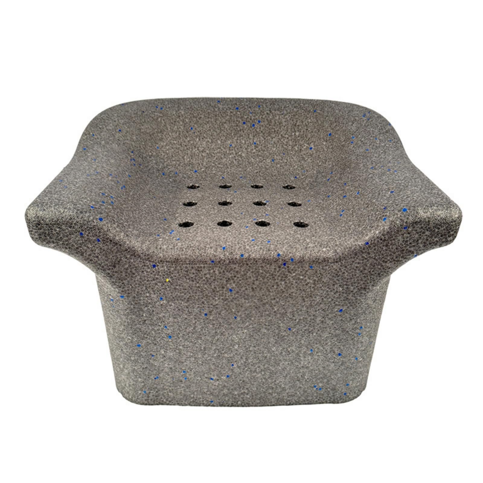 Sgabello con Seduta Traforata Leggero Sgabello da Doccia Impermeabile Sedile da Doccia con Fori per Disabili, Grigio-blu