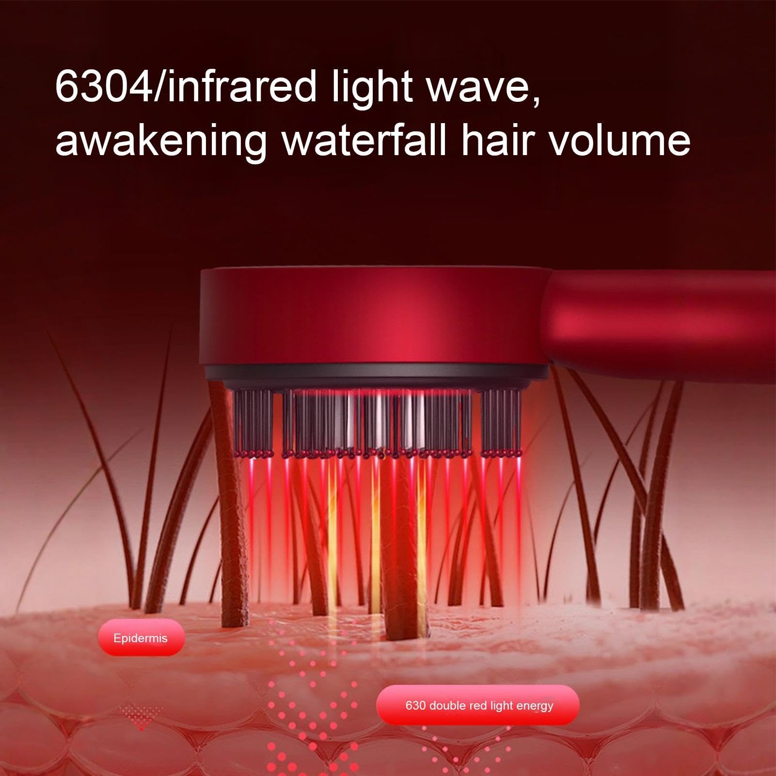 Massaggiatore Capillare a Luce Rossa Pettine di massaggio per capelli con