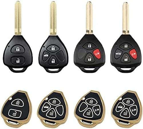 Miniatura 2 de Funda de TPU para llave de coche, para Toyota Auris HiLux Corolla Fortuner Prado Verso Camry Reiz Yaris Vitz Vios Rav4 Ractis 234 Botón