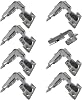 LIKERAINY 90Deg Short-arm Inset Blind Corner Hinge Ø 26mm H0 Without Damper for Cabinet Door Stud Hinges for Cupboard Wardrobe Doors Pack of 8 Pieces