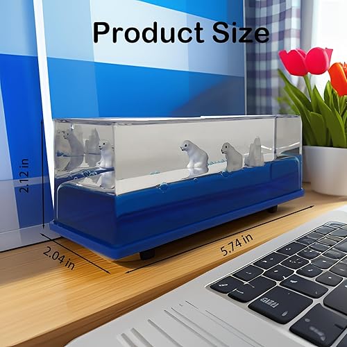 Miniatura 7 de Honsheng Figuras de tortugas marinas insumergibles, estatua, tortugas, juguete líquido líquido en una caja, decoración del hogar, regalos para