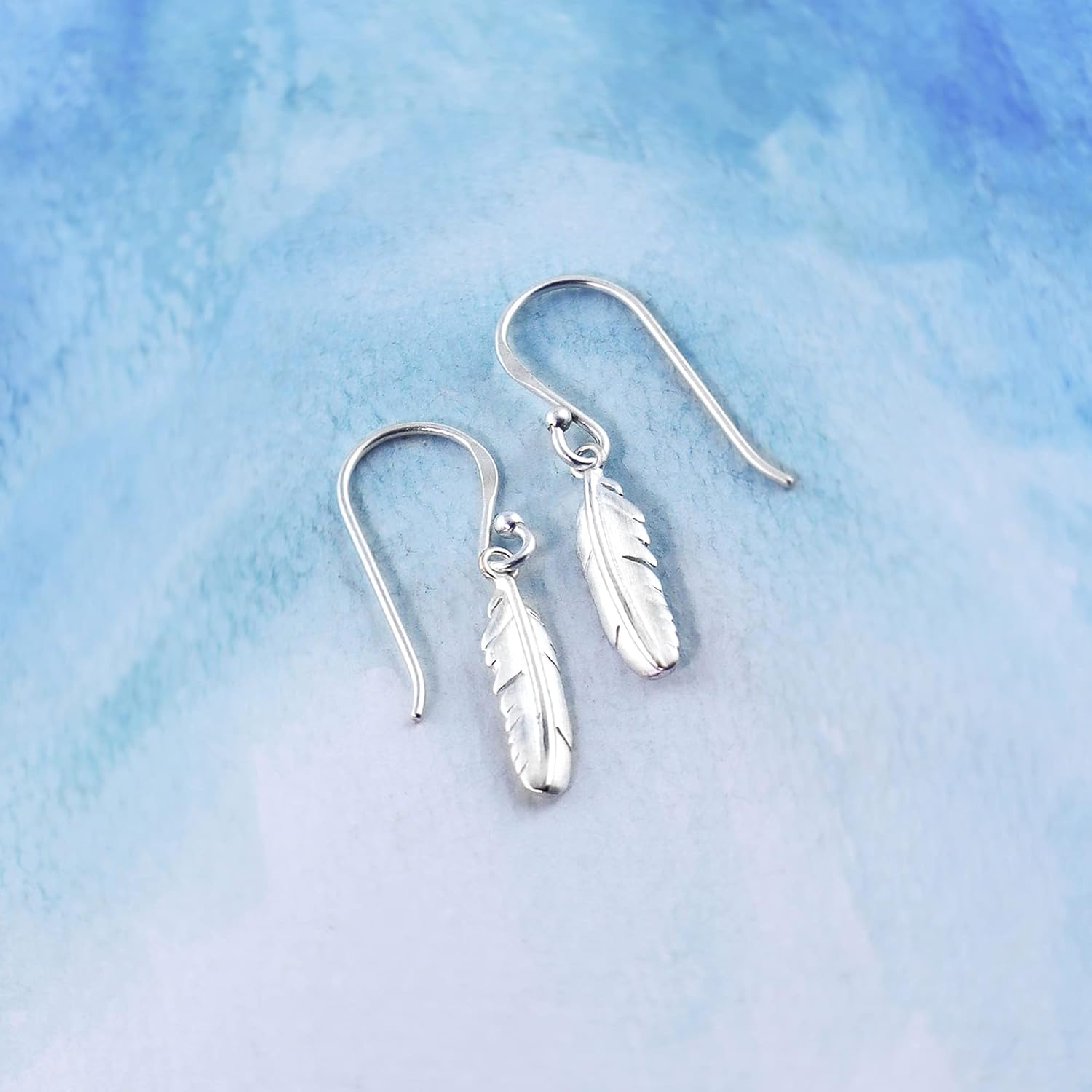 Boma Jewelry Sterling Silver Matte Feather Earrings - Image 3