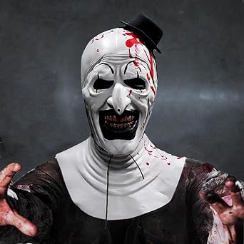 Terrifier Art the Clown Mask,Art The Clown Terrifier Costume Terror Masks,Scary the Killer Clown Joker Mask,Halloween Cosplay Prop,Halloween Cosplay Costume Horror Party Decoration Prop Accessory