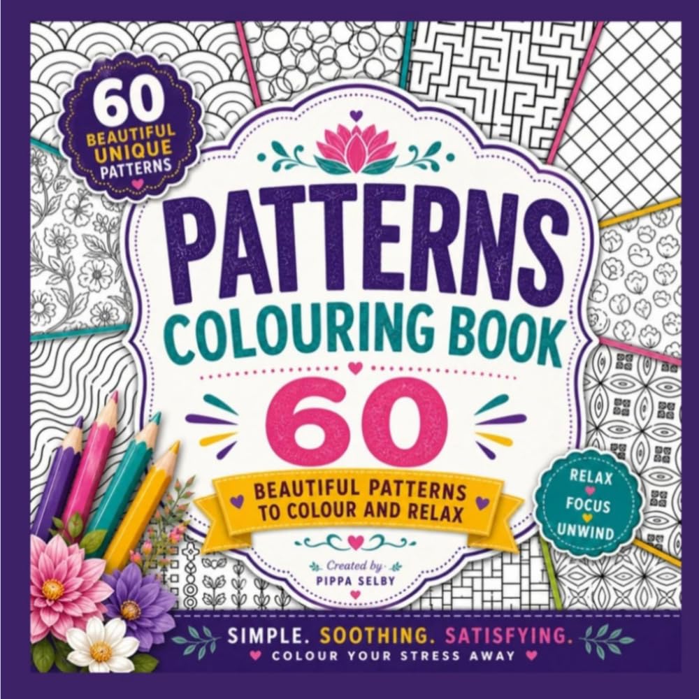 Patterns Colouring Book: 60 Beautiful Patterns to Colour and Relax