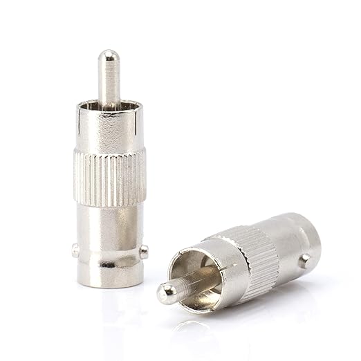 Adaptador coaxial BNC hembra a RCA macho, 4 unidades, THE CIMPLE CO miniatura 2