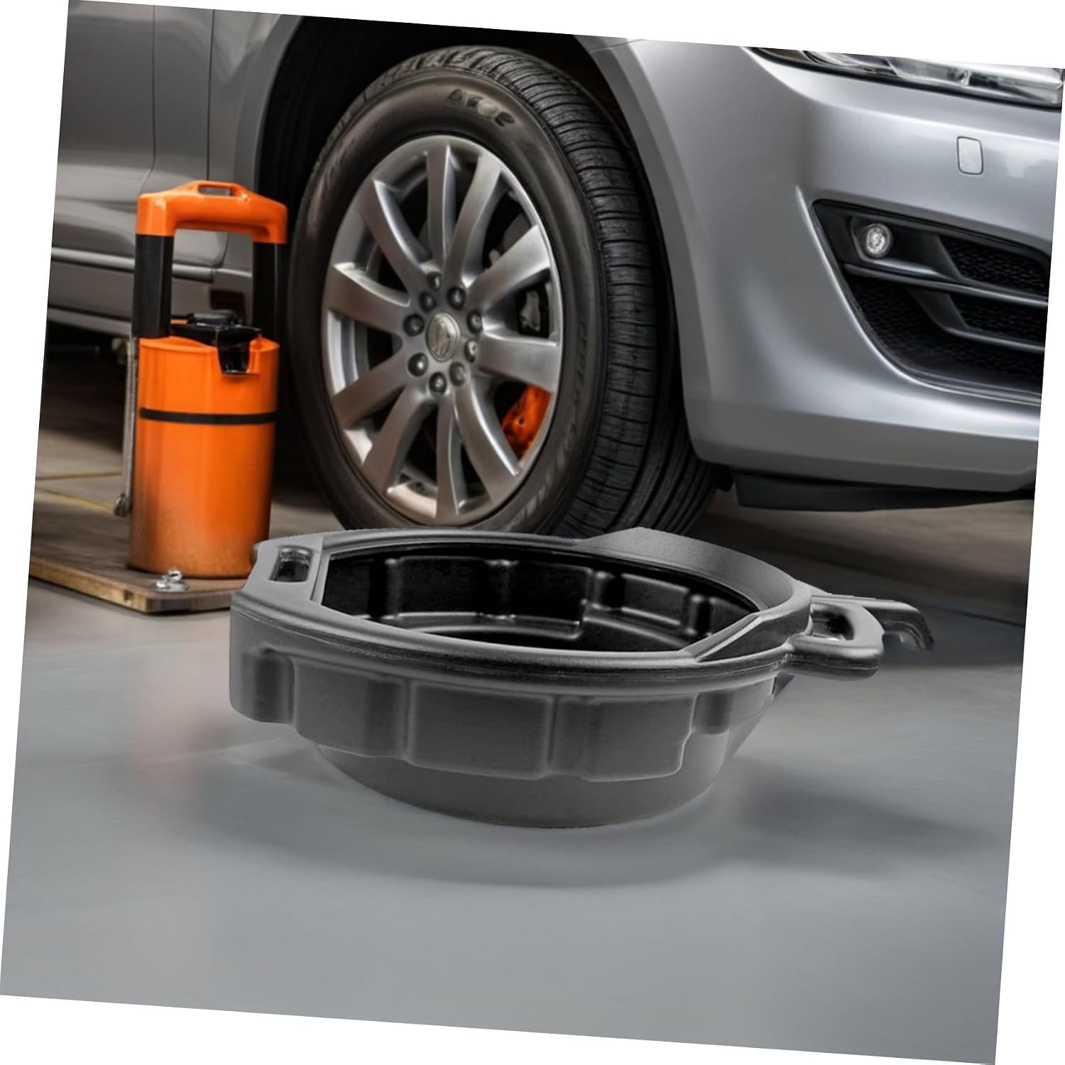 MAGICLULU Oil Drain Pan Durable Pe Waste Oil Container for Cars Motorcycles Easy to Clean and Store Reliable Oil Drain Tray for Efficient Oil Changes