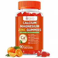 Adults Calcium 1200mg Gummies with Vitamin D3, K2, Magnesium & Zinc, Bone & Muscle Support, Immune & Digestive Wellness, Boron, Copper & Ashwagandha – Sugar-Free, Orange Flavor, 90 Count