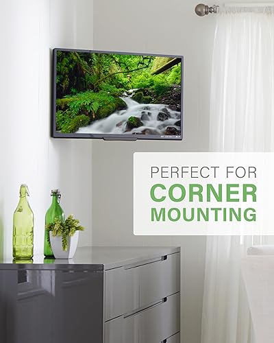 Miniatura 9 de SANUS Soporte de pared para TV de movimiento completo para pantallas de 19 a 40 pulgadas, diseño de un solo perno inclinado, gira y se extiende -