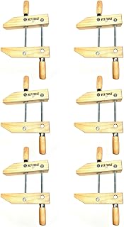 VCT 7" Inch Wooden Handscrew Clamp Hand Screw Clamps for Woodworking, 6 Pack
