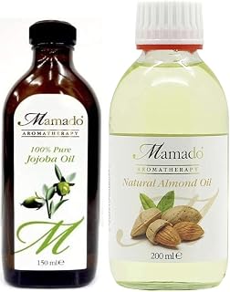 Mamado Aromatherapy 100% Pure Jojoba Oil 150ml with Natural Almond Oil for Hair & Body 200ml
