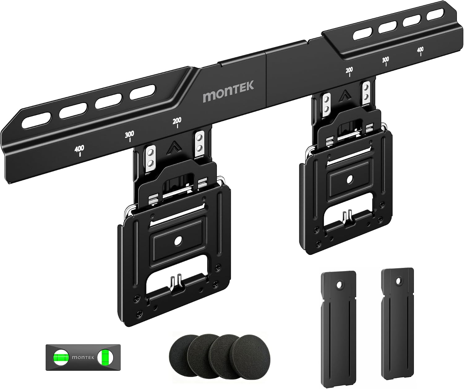 monTEK Ultra Slim TV Wall Mount for 32 to 75 Inch Flat & Frame TVs up to 165 lbs | 0.35'' Low Profile Flush TV Wall Mount | Max VESA 400x400mm | Fits 16"/18" Studs