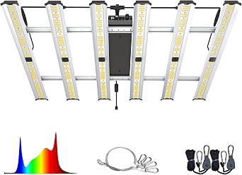 Grow Light FARMLITE LED Grow Lights for Indoor Plants Full Spectrum Growing Light Plant Hanging Growing Lamps Seedling Daisy Chain Dimmable Board 4x4ft Coverage 320watts