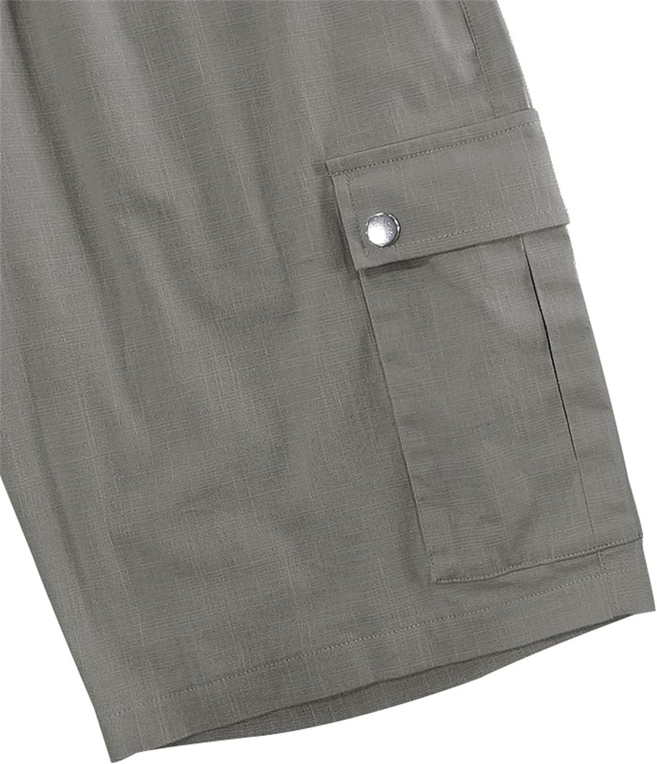 Maiyifu-GJ Men's Elastic Waist Drawstring Cotton Linen Shorts Summer Casual Flat Front Shorts for Men Lightweight Short Pants
