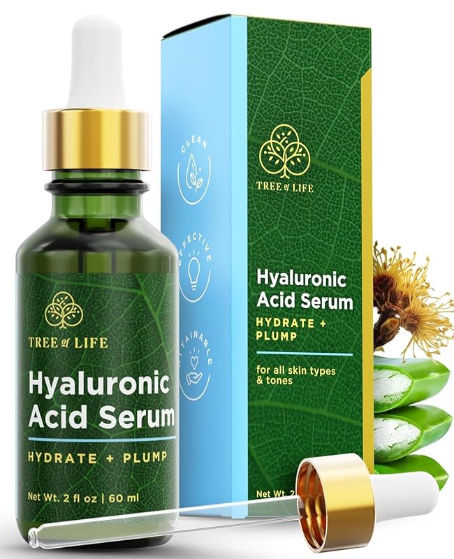 Tree of Life Sérum facial com ácido hialurônico, 60 mL