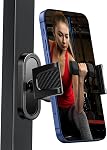 Support de téléphone magnétique pour Gym, 360° Support de téléphone réglable avec base d'aimant forte, compatible avec tous les smartphones