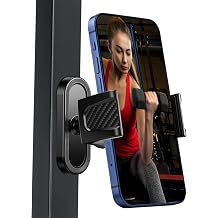 Magnetic Phone Holder for Gym, 360&deg; Adjustable | Gym Phone Mount with Strong Magnet Base, Compatible with All Smartphones