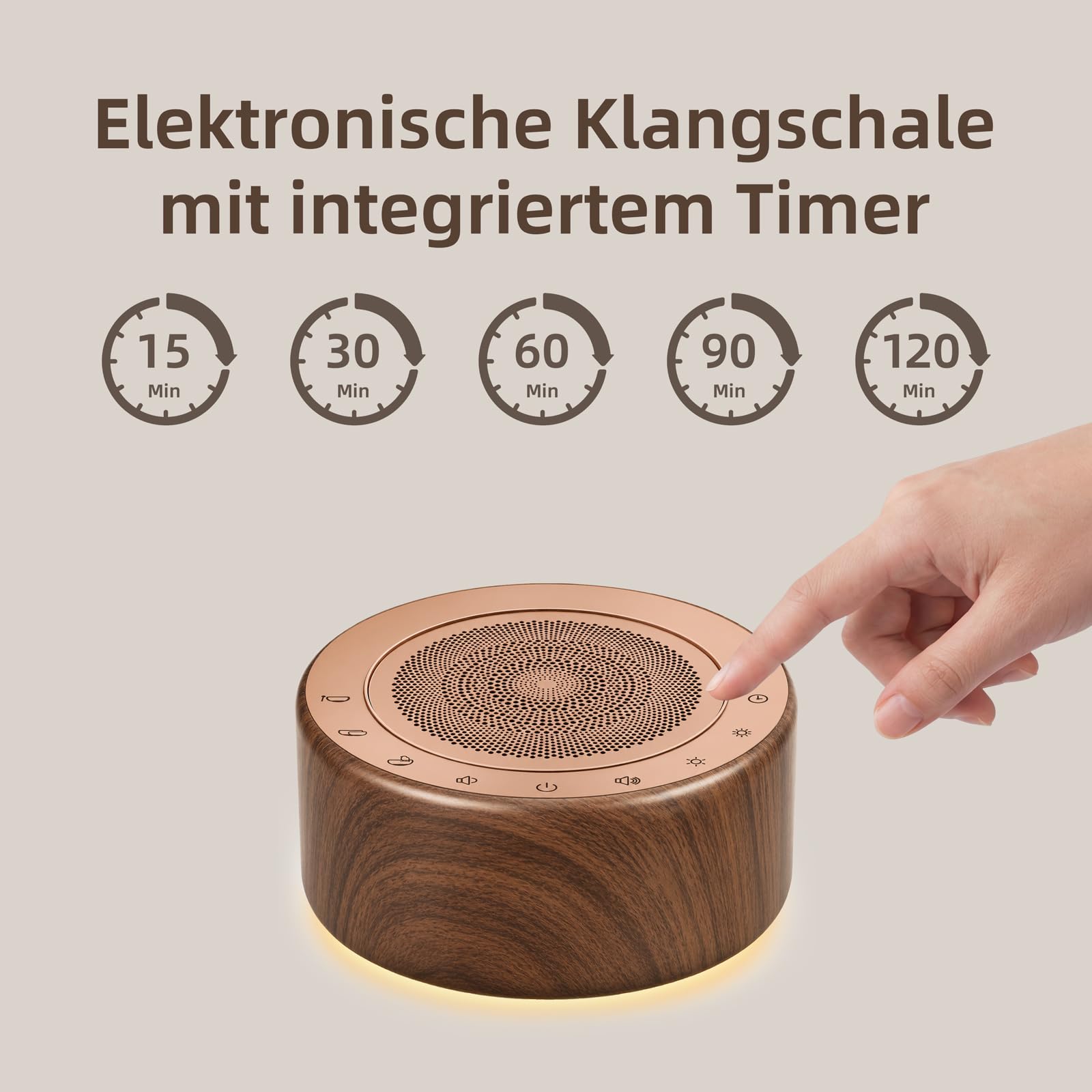 Kipcush Macchina tibetana per campana tibetana, 7 campane tibetane di diverse dimensioni, per yoga, meditazione, guarigione dei chakra, terapia del suono e sollievo dallo stress, con timer e