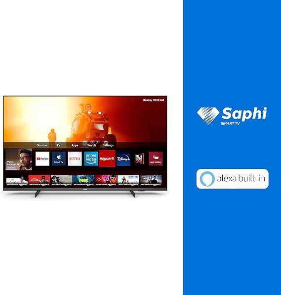 Philips 55PUS7506/12 55-Inch TV 4K LED TV | UHD & HDR10+ | Dolby Vision & Dolby Atmos | SAPHI