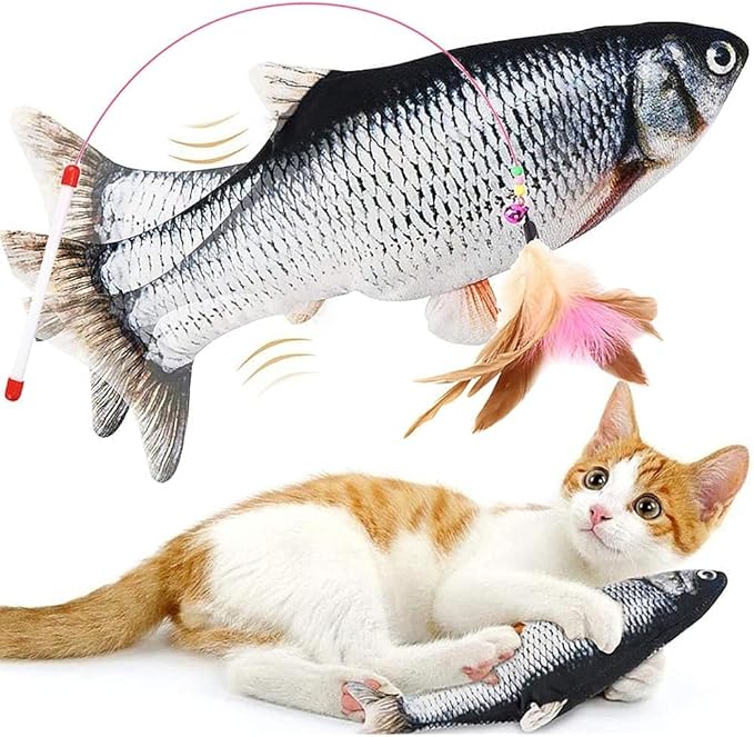 Speedy Panther Catnip Toys for Cats, Cat Fish Toy, Floppy Fish Dog Toy