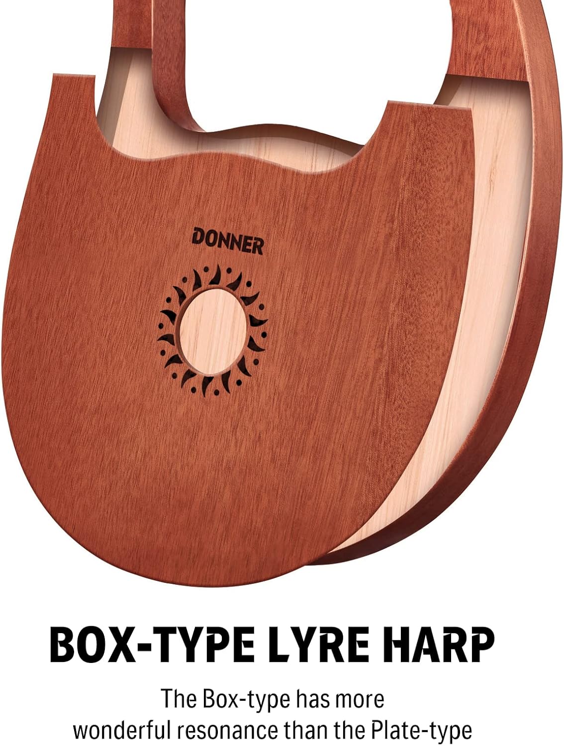 Person playing Donner Lyre Harp