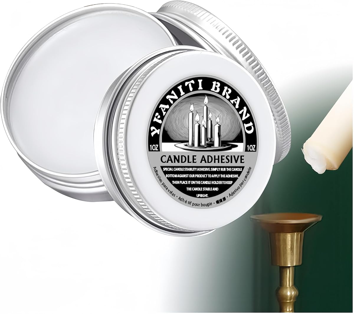 Candle Adhesive Taper Candle Glue Candle Adhesive Grip for Secure Candle Hold Candle Accessories 1oz