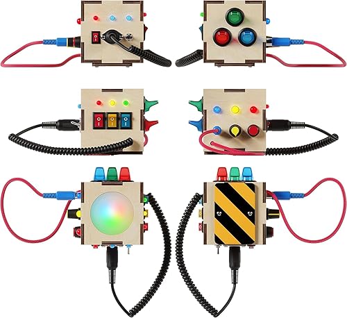 Miniatura 3 de Montessori - Cubo para ansiedad para niños pequeños versión mejorada 2023 cubo de actividades sensoriales de madera para niños pequeños, botones de