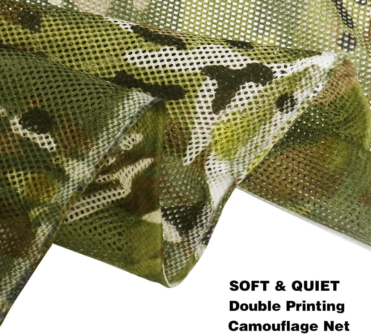 WINWAY 300D Camo Burlap Camouflage Netting Quiet Mesh Net for Hunting Sunshade Camping Concealment Shooting Blinds