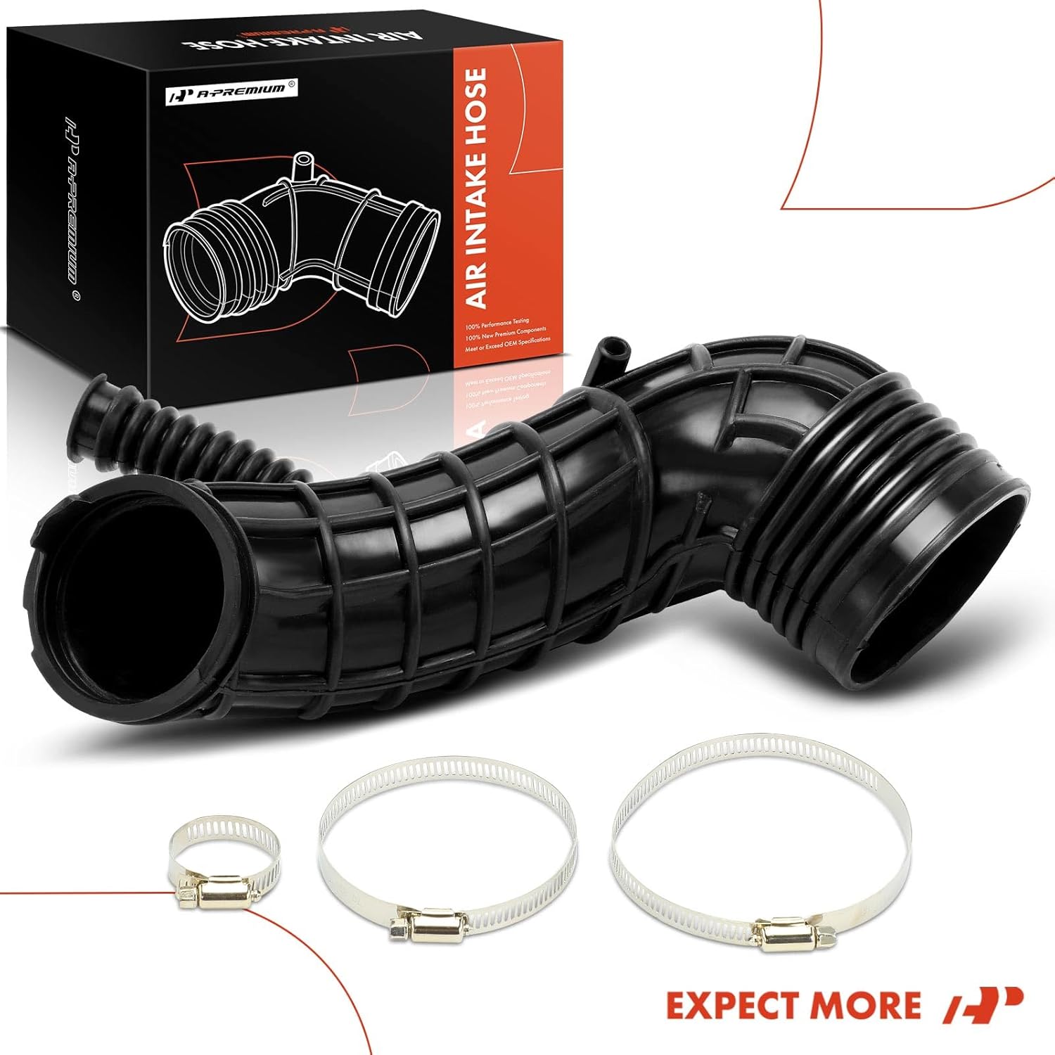 A-Premium Engine Air Clean Intake Tube Hose with Clamps Compatible with BMW E83 Series X3 2005 2006 2007 3.0L