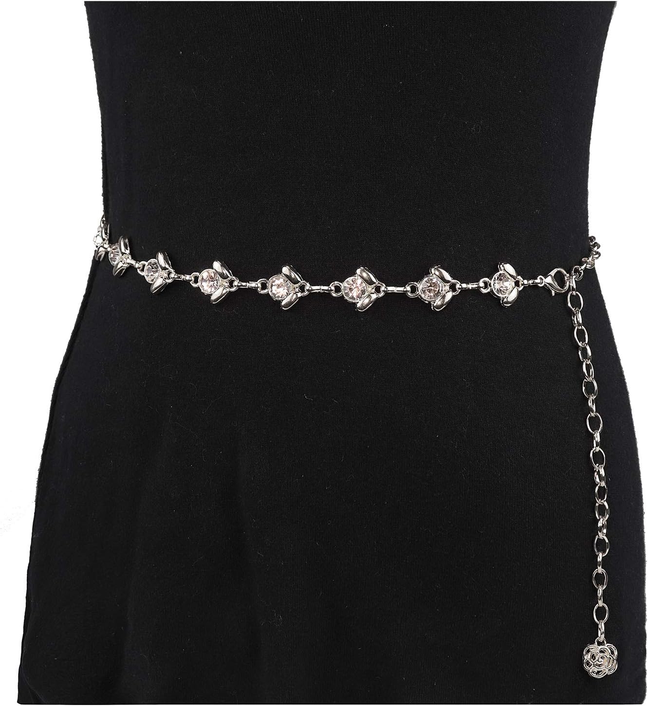 Suyi Chain Belts for Women Rhinestone Waist Chain for Dress - Image 5