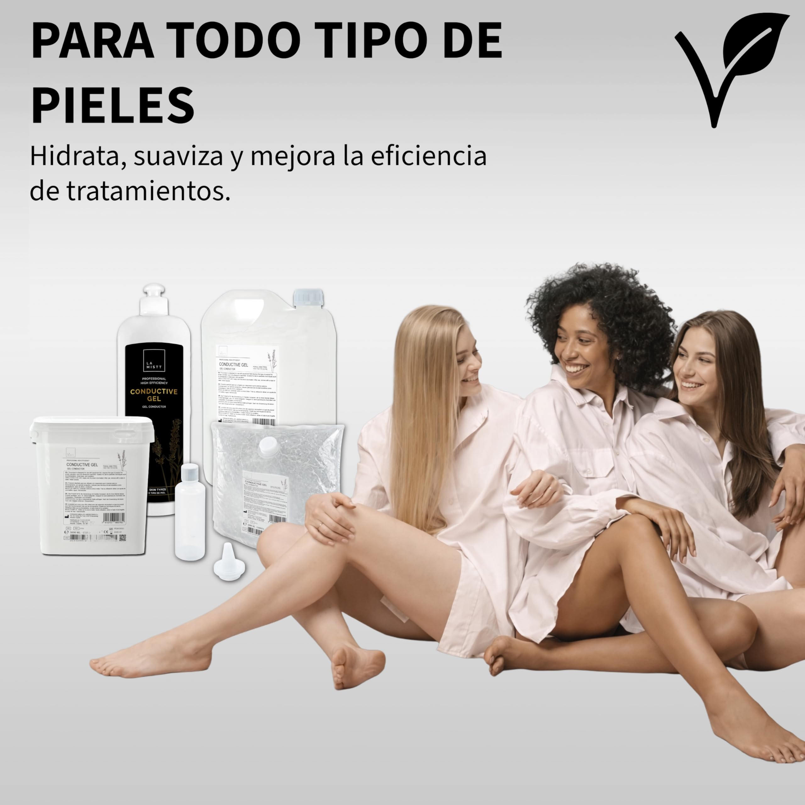 LAMISTT Gel Conductor Ultrasonidos Bolsa 20 Litros + Botella Rellenable 250 ml | Gel Sanitario para Ecografía, Cavitación, Electroestimulación, IPL y Láser | Alta Conductividad | Uso Profesional