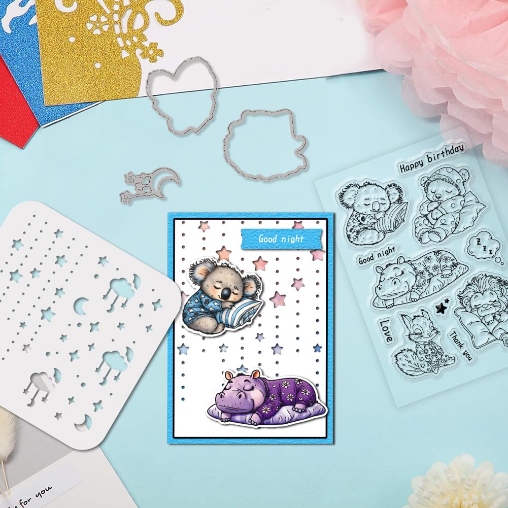 Scoiattolo Set Fustelle E Timbri Per Scrapbooking – Acciaio, Fai Da Te, Crea Biglietti E Decorazioni
