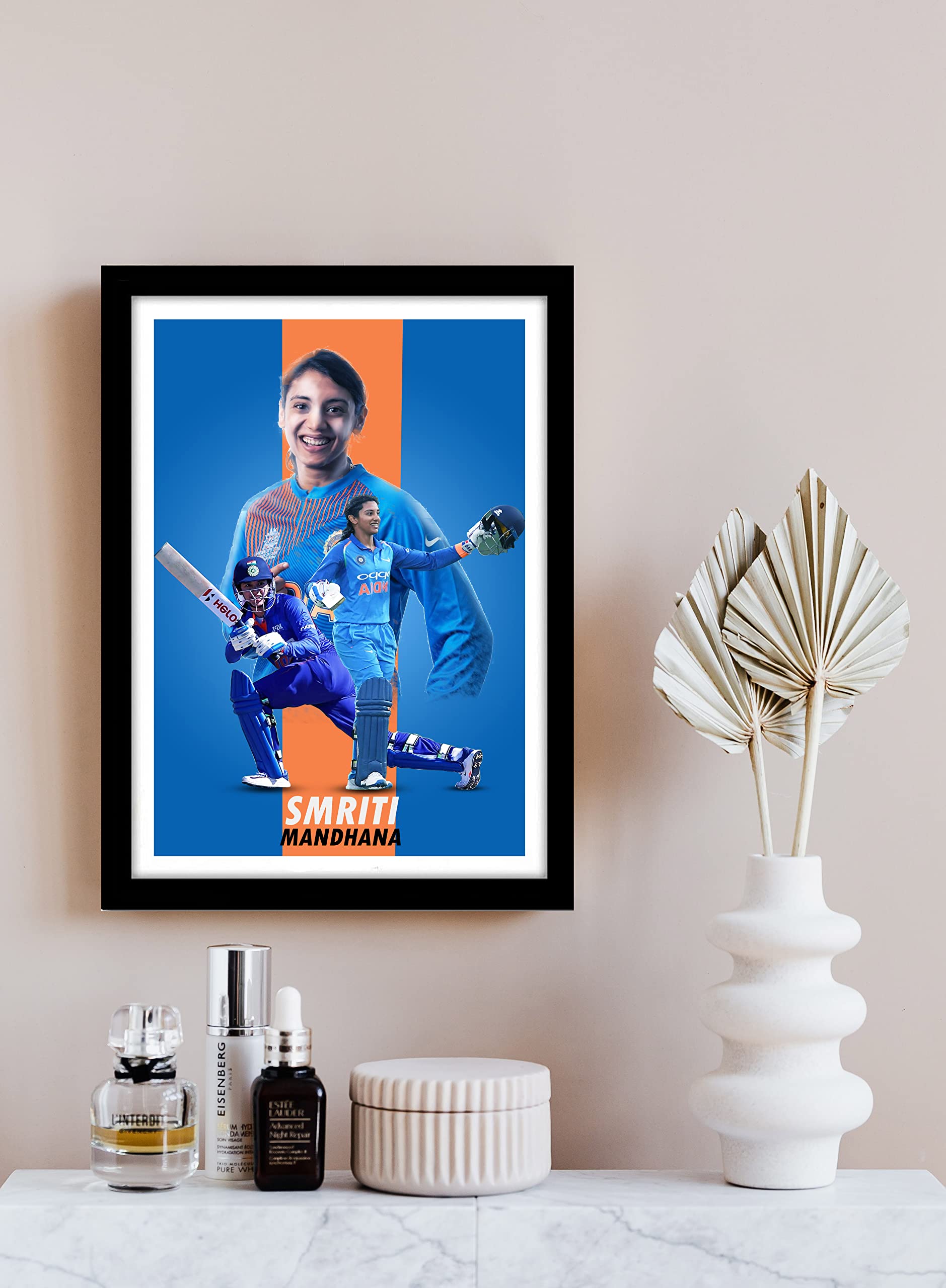 Good hope Smriti Mandhana Print Man Utd Framed Poster, multicolour, Print, 10inch x 13inch For Room Office Wall 1