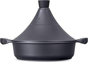 INTIGNIS Moroccan Tagine 28 cm with Self-Watering Lid – Induction Tajine Dish for All Hobs, 4.2 L, Non-Stick, PFOA-Free, Cooker-Friendly