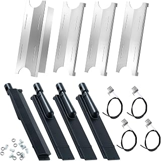 BG179A Heat Shield Cast iron Burners Ignitor Grill Replacement Parts for Master Forge 4 5 Burner Grill Parts BG1793B-A BG1795BAL MFHP2 Heat Plates CIMF1 Grill Burner IG-49B Igniter Grill Accessories
